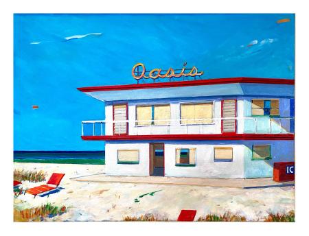 "Oasis Motel" 
18" x 24"
Acrylic on canvas
$2,000.00
