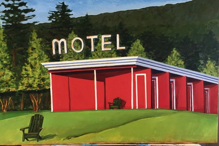 Red Motel II
24" X  36" 
Oil