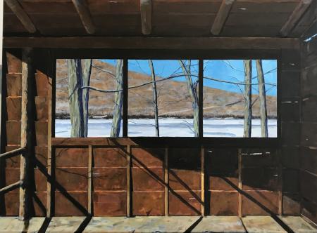 Harriman Cabin Winter
30" x 40" 
Acrylic on canvas 